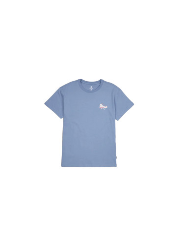 Converse Chuck Taylor High Top Graphic T-Shirt Blue Жени - Тениски Converse - Син - 10022975-A03-S - Size: S