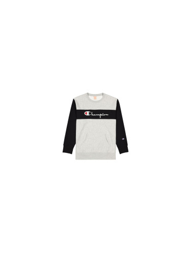 Champion Colour Block Kangaroo Pocket Reverse Weave Sweatshirt Мъже - Суитшърти и блузи с качулка Champion - Сив - 214049-EM004-L - Size: L
