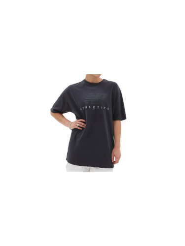 New Balance Athletics Oversized Tee Grey Жени - Тениски New Balance - Сив - WT23503PHM-XS - Size: XS