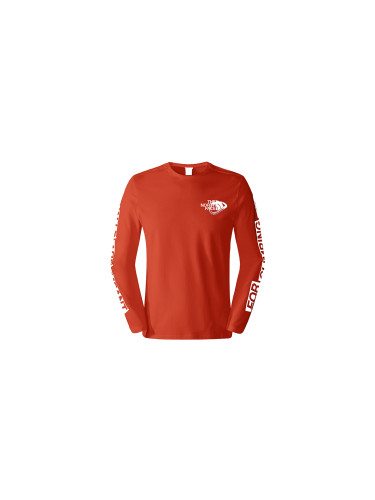The North Face M Outdoor L/S Graphic Tee Мъже - Тениски The North Face - Червен - NF0A827KLV4-M - Size: M