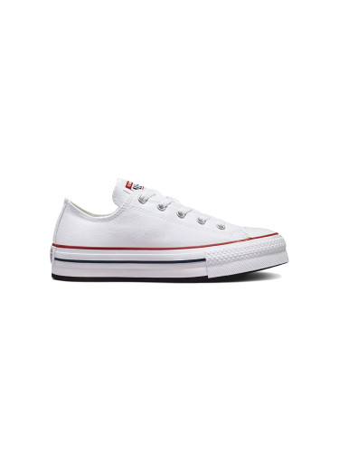 Converse Chuck Taylor All Star Lift Platform Low Top Big Kids Unisex - Спортни обувки Converse - Бял - 272858C-4.5 - Size: 4.5