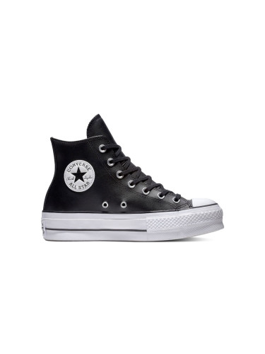 Converse Chuck Taylor All Star Platform Leather High-Top Black Жени - Спортни обувки Converse - Черен - 561675C-3 - Size: 3