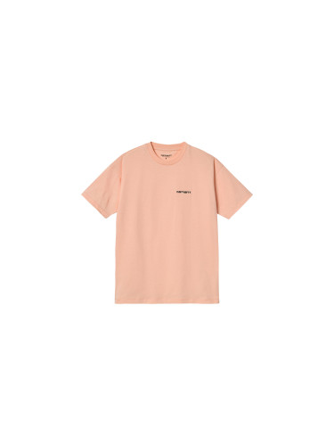 Carhartt WIP W S/S Script Embroidery T-S Grapefruit Жени - Тениски Carhartt WIP - Розов - I029074_0UN_XX-L - Size: L