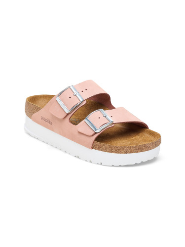 Birkenstock Arizona PAP Flex Platform Nubuk Leather Narrow Fit Жени - Сандали Birkenstock - Розов - 1026894-8 - Size: 8