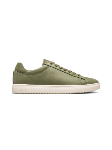 Clae Bradley Olive Leather Unisex - Спортни обувки Clae - Зелен - CL23ABR07-4.5 - Size: 4.5