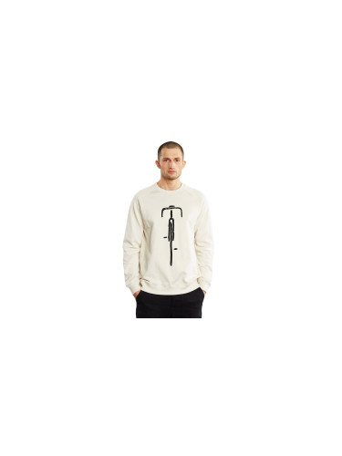 Dedicated Sweatshirt Malmoe Bike Front Oat White Мъже - Суитшърти и блузи с качулка Dedicated - Бял - 20556-L - Size: L