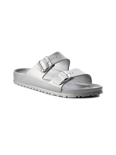 Birkenstock Arizona EVA Metallic Silver Narrow Fit Unisex - Сандали Birkenstock - Сив - 1003491-2.5 - Size: 2.5
