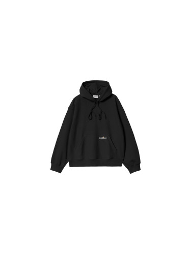 Carhartt WIP Hooded Label Script Sweat Black Мъже - Суитшърти и блузи с качулка Carhartt WIP - Черен - I034430_89_XX-M - Size: M