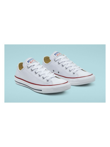 Converse Chuck Taylor Leather White Unisex - Спортни обувки Converse - Бял - 132173C-10.5UK - Size: 10.5