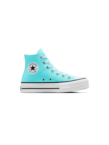 Converse Chuck Taylor All Star Lift Seasonal Colour High Top Triple Cyan Жени - Спортни обувки Converse - Син - A07570C-6 - Size: 6