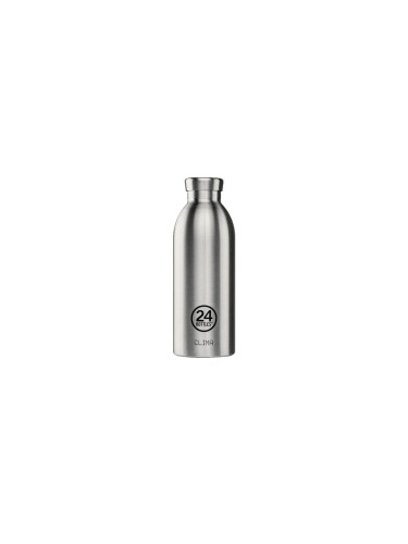 24 Bottles Clima Bottle Brushed Steel 500ml Unisex - Бутилки 24Bottles - Сив - CB_050_50-One-size - Size: One size