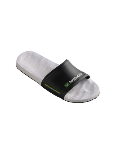 Havaianas Slide Brasil White/Black Unisex - Сандали Havaianas - Сив - H4142616-0128-BRA-35/36 - Size: BRA-35/36