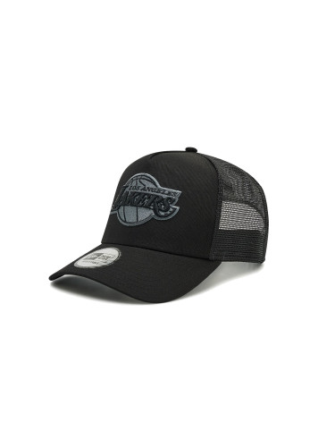New Era LA Lakers Tonal Black A-Frame Trucker Cap Unisex - Шапки New Era - Черен - 12523911-One-size - Size: One size