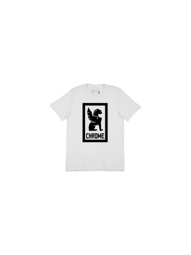 Chrome Industries Lock Up Tee Мъже - Тениски Chrome - Бял - AP-177-WT-S - Size: S