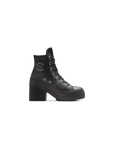 Converse Chuck 70 De Luxe Heel Platform Leather Black A12346C Жени - Спортни обувки Converse - Черен - A12346C-9 - Size: 9