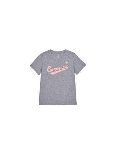 Converse Center Front Nova Classic Tee Grey Жени - Тениски Converse - Сив - 10021940-A06-S - Size: S