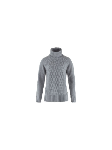 Fjällräven Övik Cable Knit Roller Neck W Grey Жени - Суитшърти и блузи с качулка Fjällräven - Сив - F84793-055-L - Size: L