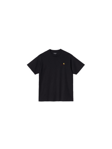 Carhartt WIP S/S American Script T-Shirt Black Мъже - Тениски Carhartt WIP - Черен - I029956_89_XX-L - Size: L