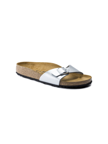 Birkenstock Madrid Birko-Flor Silver Regular Fit Жени - Сандали Birkenstock - Сив - 40411-4.5 - Size: 4.5