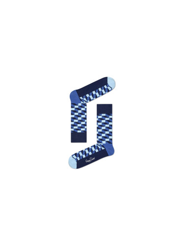 Happy Socks Filled Optic Sock Blue Unisex - Чорапи Happy Socks - Син - FIO01-6050-4-7 - Size: 4-7