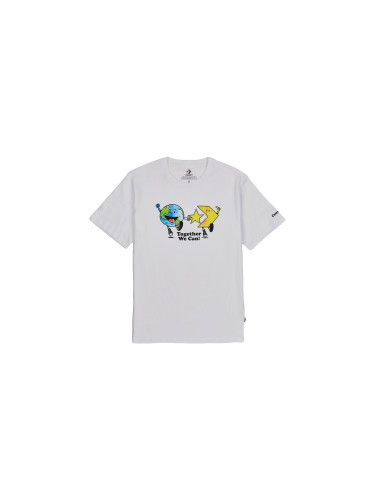 Converse Renew Together We Can Tee White Мъже - Тениски Converse - Бял - 10023059-A02-M - Size: M