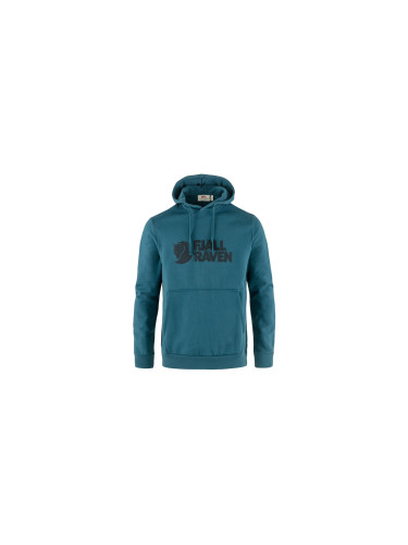 Fjällräven Logo Hoodie M Deep Sea Мъже - Суитшърти и блузи с качулка Fjällräven - Син - F84144-574-S - Size: S