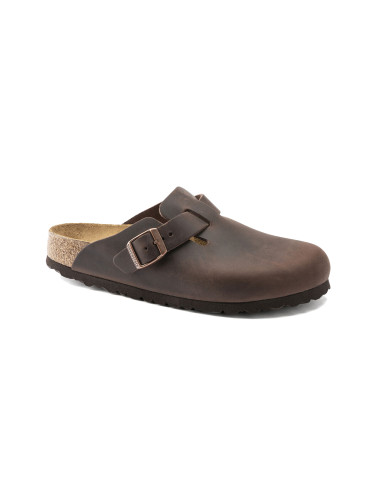 Birkenstock Boston Oiled Leather Narrow Fit Brown 860133 Мъже - Сандали Birkenstock - Кафяв - 860133-2.5 - Size: 2.5