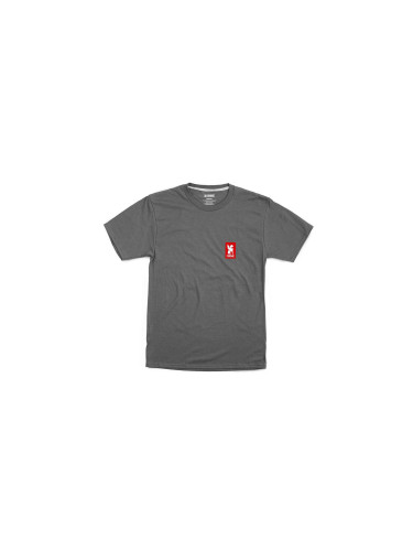 Chrome Industries Vertical Red Logo Tee Мъже - Тениски Chrome - Сив - AP-459-CHRD-NA-XL - Size: XL