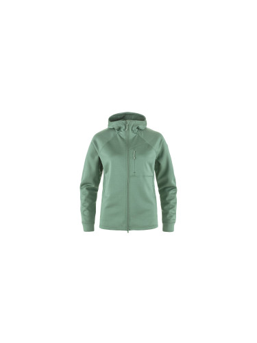 Fjällräven Abisko Grid Fleece Hoodie W Green Жени - Суитшърти и блузи с качулка Fjällräven - Зелен - F14600184-614-M - Size: M