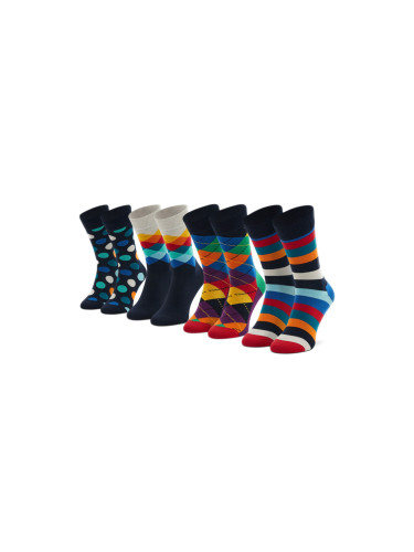 Happy Socks 4-Pack Multi-color Socks Gift Set Unisex - Чорапи Happy Socks - Многоцветен - XMIX09-6050-4-7 - Size: 4-7