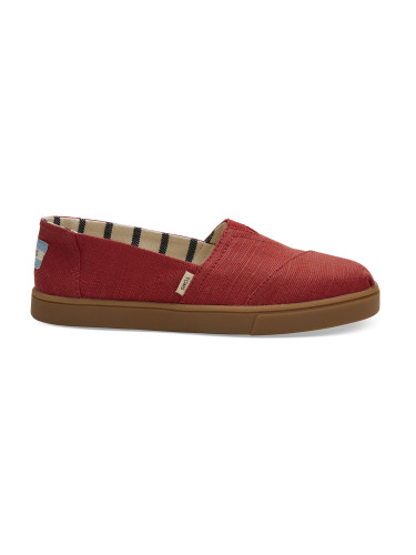 Toms Red Canvas Women's Cupsole Alpargatas Жени - Спортни обувки Toms - Червен - 10013473-4 - Size: 4