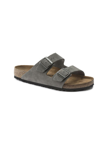 Birkenstock Arizona Nubuck Leather Narrow Fit Мъже - Сандали Birkenstock - Сив - 1020707-7 - Size: 7