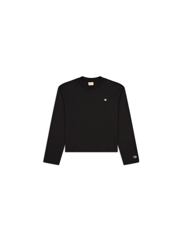 Champion Long Sleeve Jersey Top Black Жени - Суитшърти и блузи с качулка Champion - Черен - 114235-KK001-L - Size: L