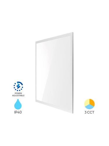 LED панел, за вграждане, 40W, квадрат, 230VAC, 5200lm, 3в1, 620x620mm, BP27-36280, SLIM