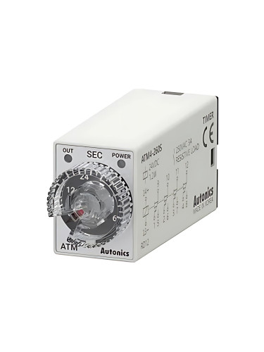 Реле за време ATM4-260S, аналогово, закъснение вкл, 6s~60s, 24VDC/3A, 250VAC/3A, 4NO+4NC