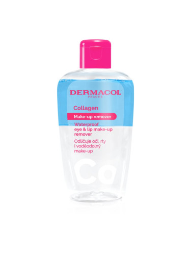 Dermacol Collagen двуфазен продукт за премахване на водоустойчив грим за зоната около очите и устните 150 мл.