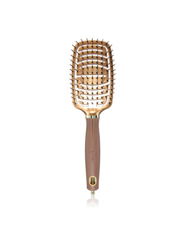 Olivia Garden Expert Flex плоска четка с найлонови влакна Gold&Brown 1 бр.