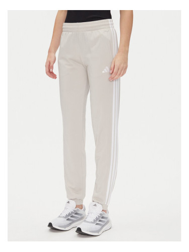 adidas Долнище анцуг Tricot 3-Stripes JD4536 Бежов Regular Fit