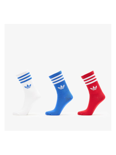 adidas 3-Stripes Crew Socks 3-Pack Better Scarlet L