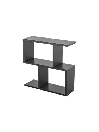 Конзола Kalune Design 854KLN2805, 60х60 см, 3 нива, Меламиново покритие, Черен