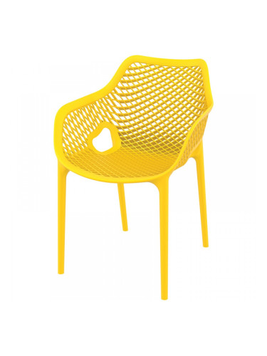 Стол Еър XL жълт полипропилен