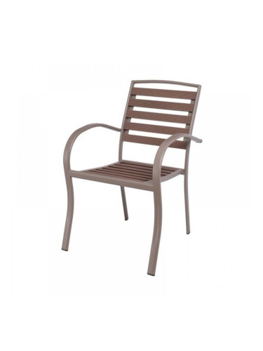 Стол АМ-6892-1 пясъчно бежово/орех