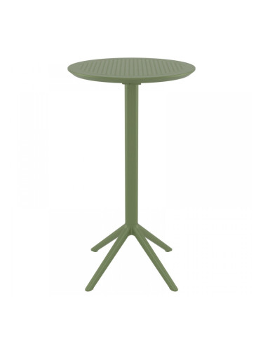 Маса Бар Скай ф60/110h сгъваема маслено зелена