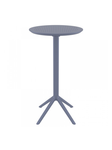 Маса Бар Скай ф60/110h сгъваема тъмно сива