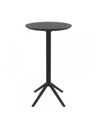 Маса Бар Скай ф60/110h сгъваема черна