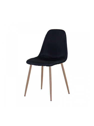 Трапезен стол AM-A-293B черен текстил/сонома крака