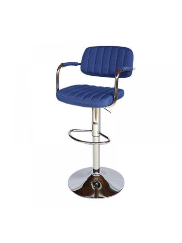 Бар стол Калипсо-13 текстил -тъмно син