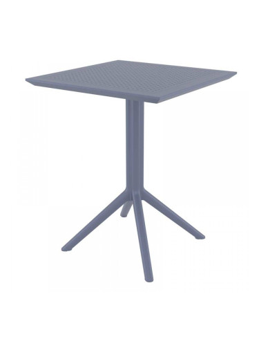 Маса Скай 60/60/74h сгъваема тъмно сива