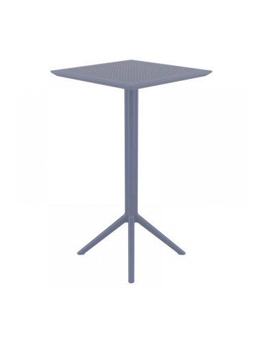 Маса Бар Скай 60/60/110h сгъваема тъмно сива