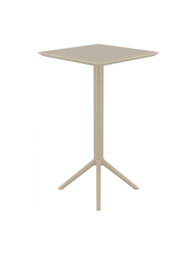 Маса Бар Скай 60/60/110h сгъваема бежова